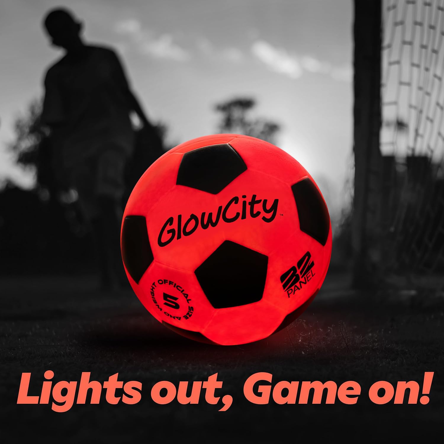 Gift for teens glow in the dark soccer ball