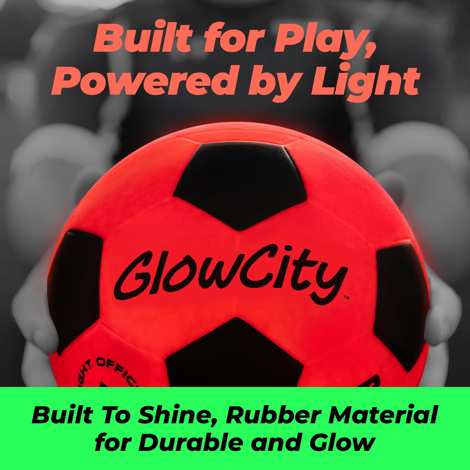 Indoor outdoor glow soccer ball with LEDs