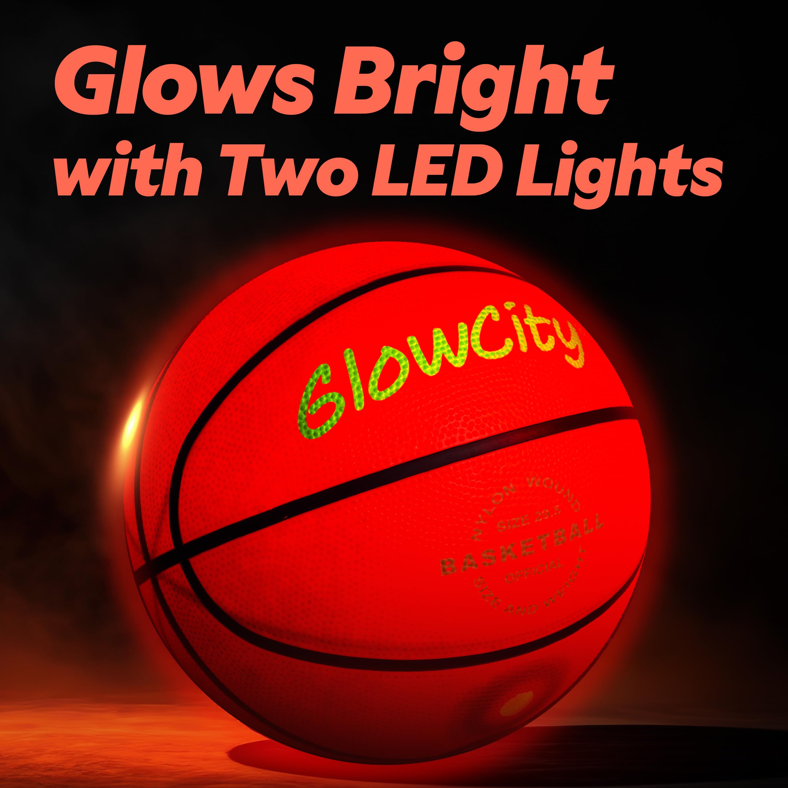 GlowCity glow in the dark basketball 29.5 inch