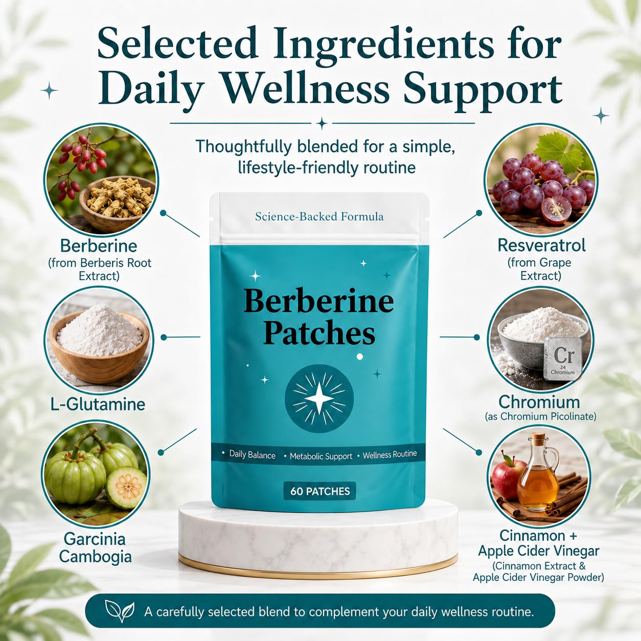 MKSUVGQ Berberine Patches for mindful eating