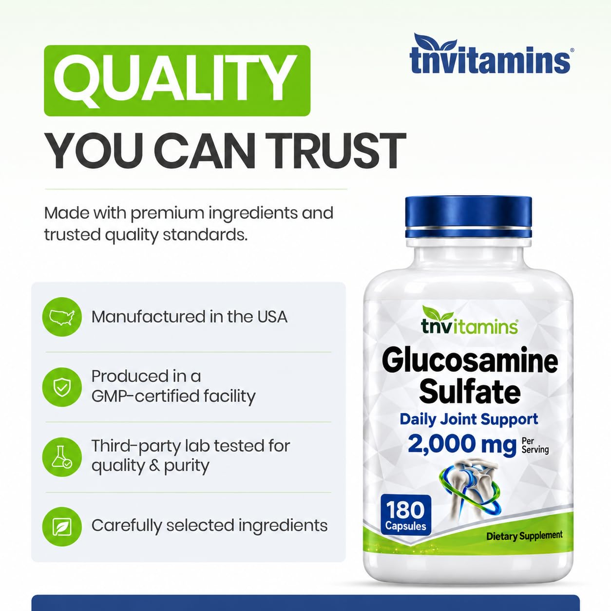 Joint health support supplement tnvitamins glucosamine