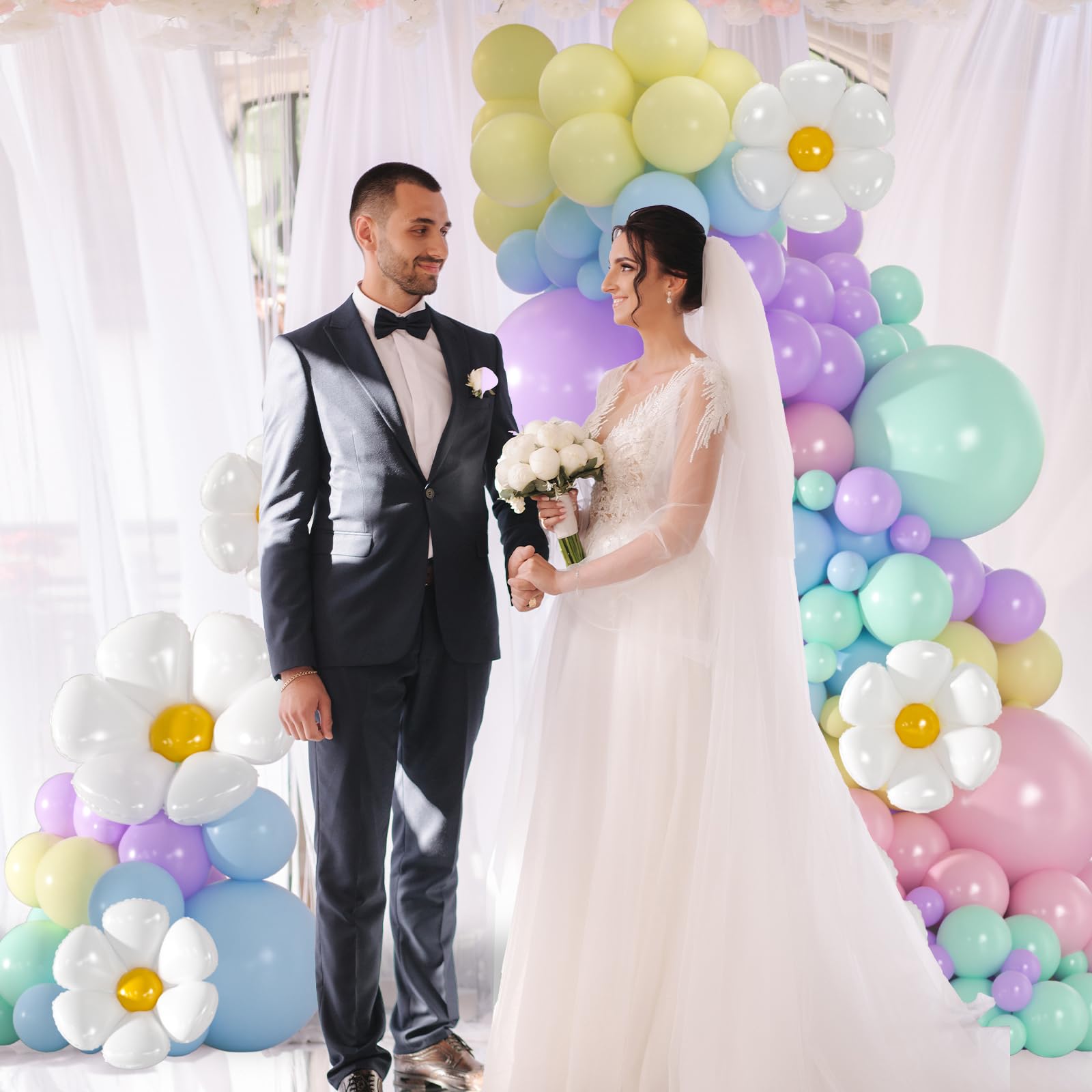 glue dots and ribbon for garlands