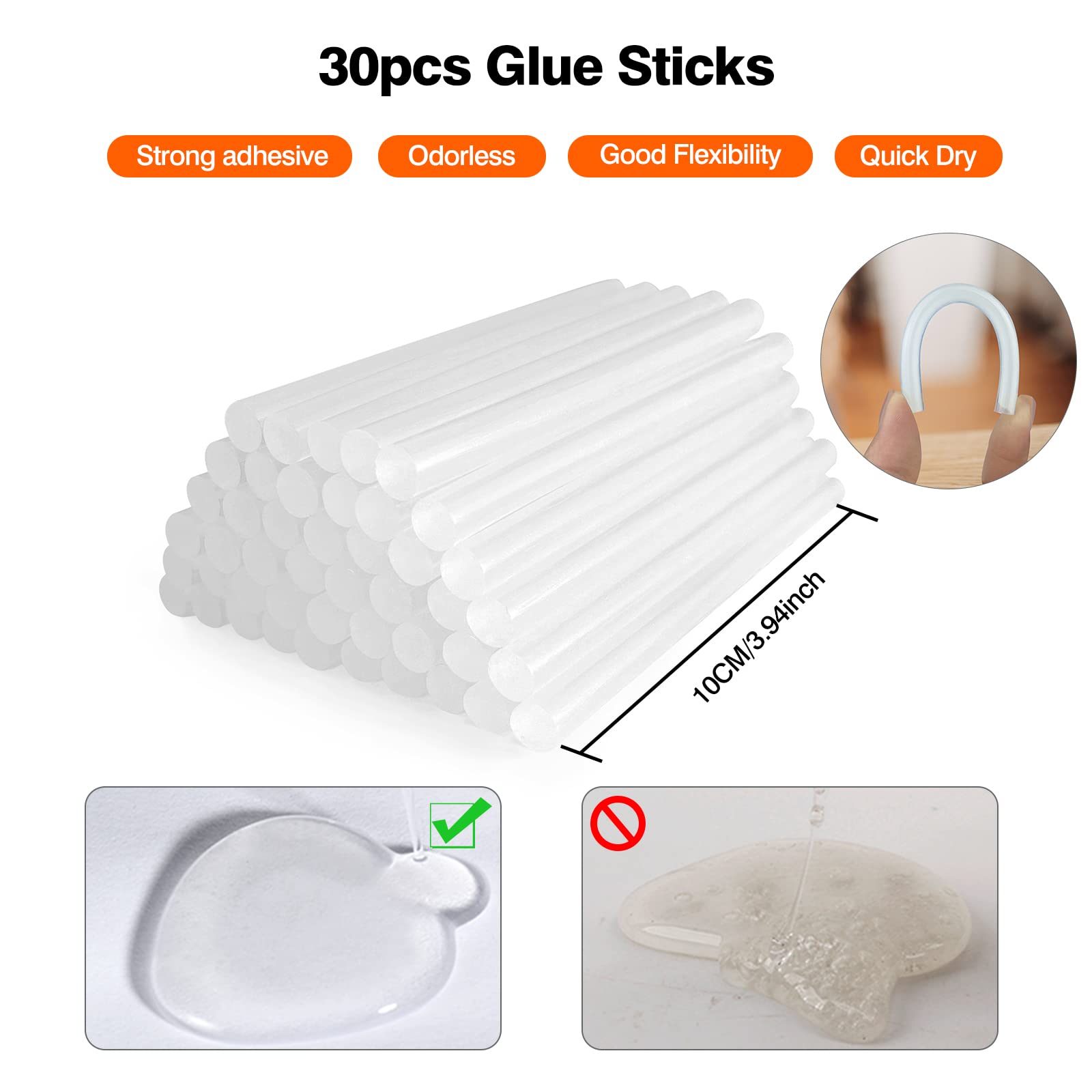 Gluing sticks 7mm compatible with SHJADE glue gun
