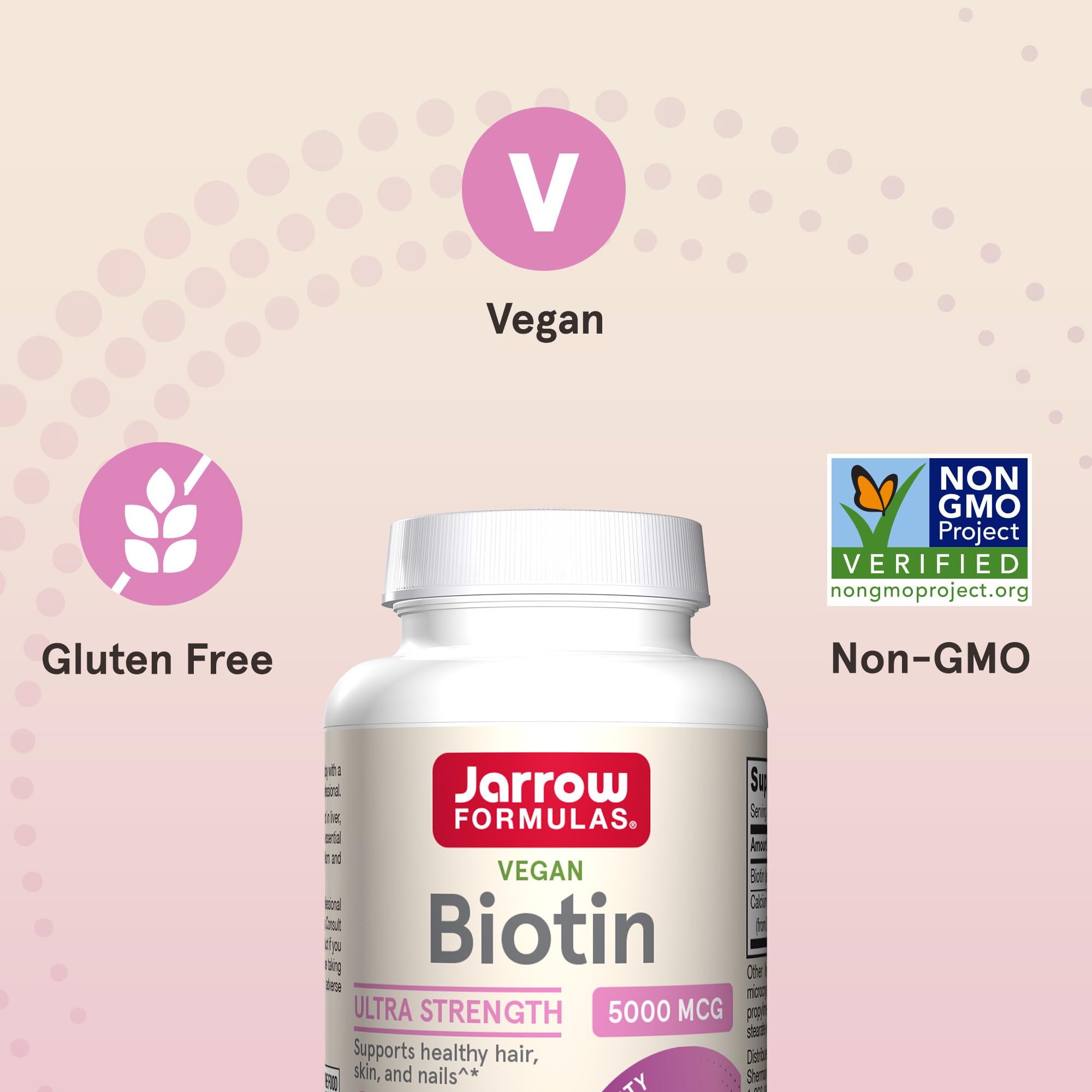 Non-GMO Project Verified Biotin by Jarrow label