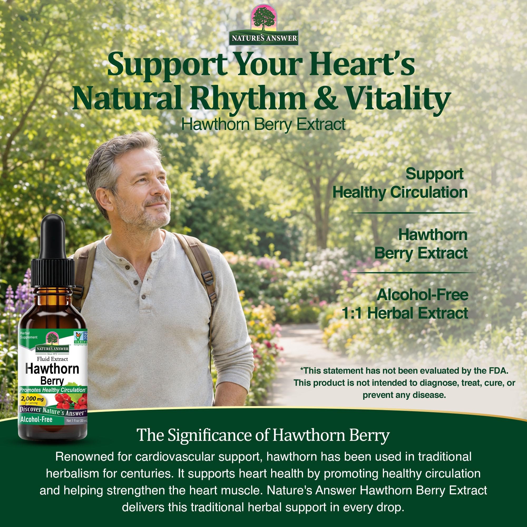 Kosher Parve Gluten-Free hawthorn extract Nature's Answer