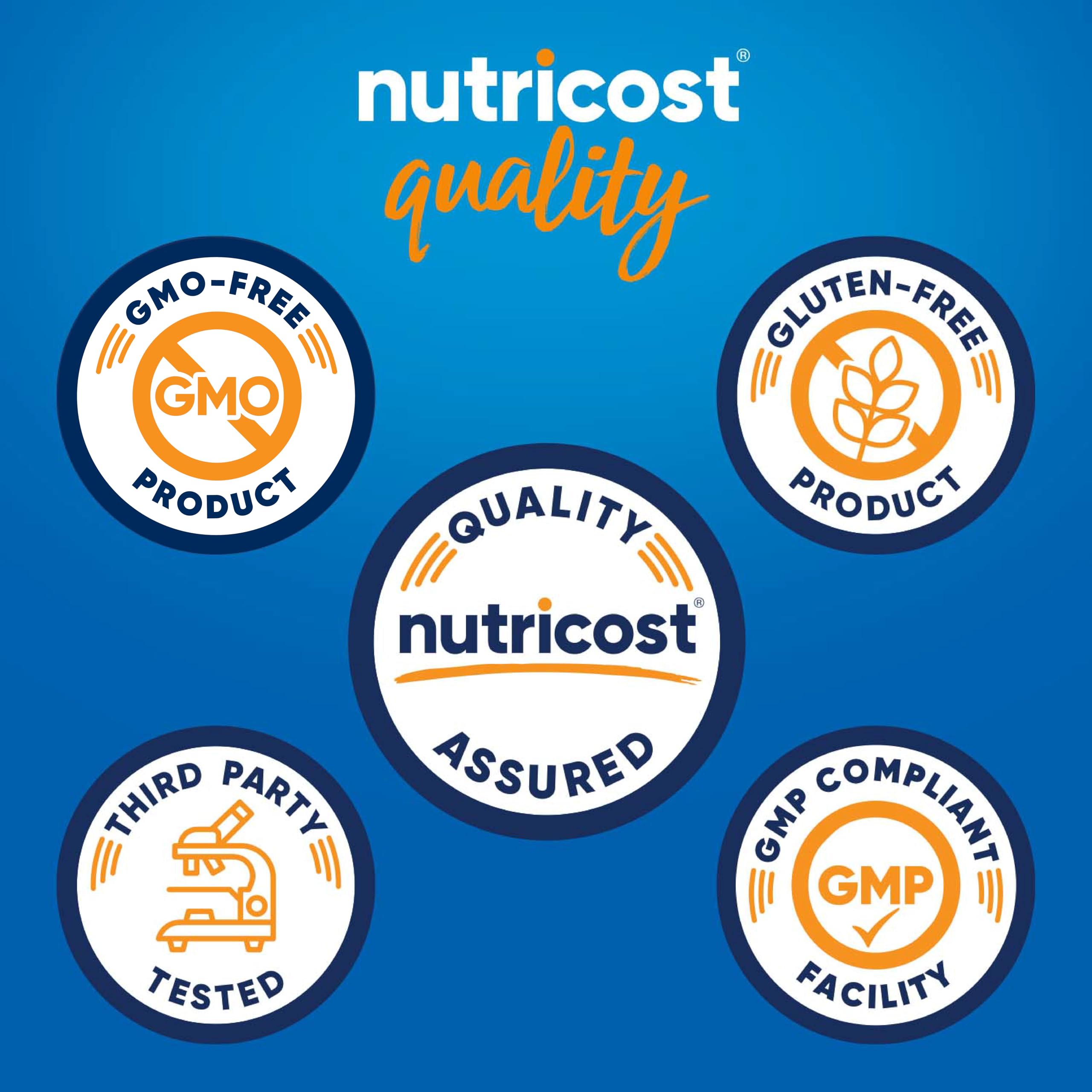 Gluten free GMO-free psyllium husk capsules Nutricost 500 count