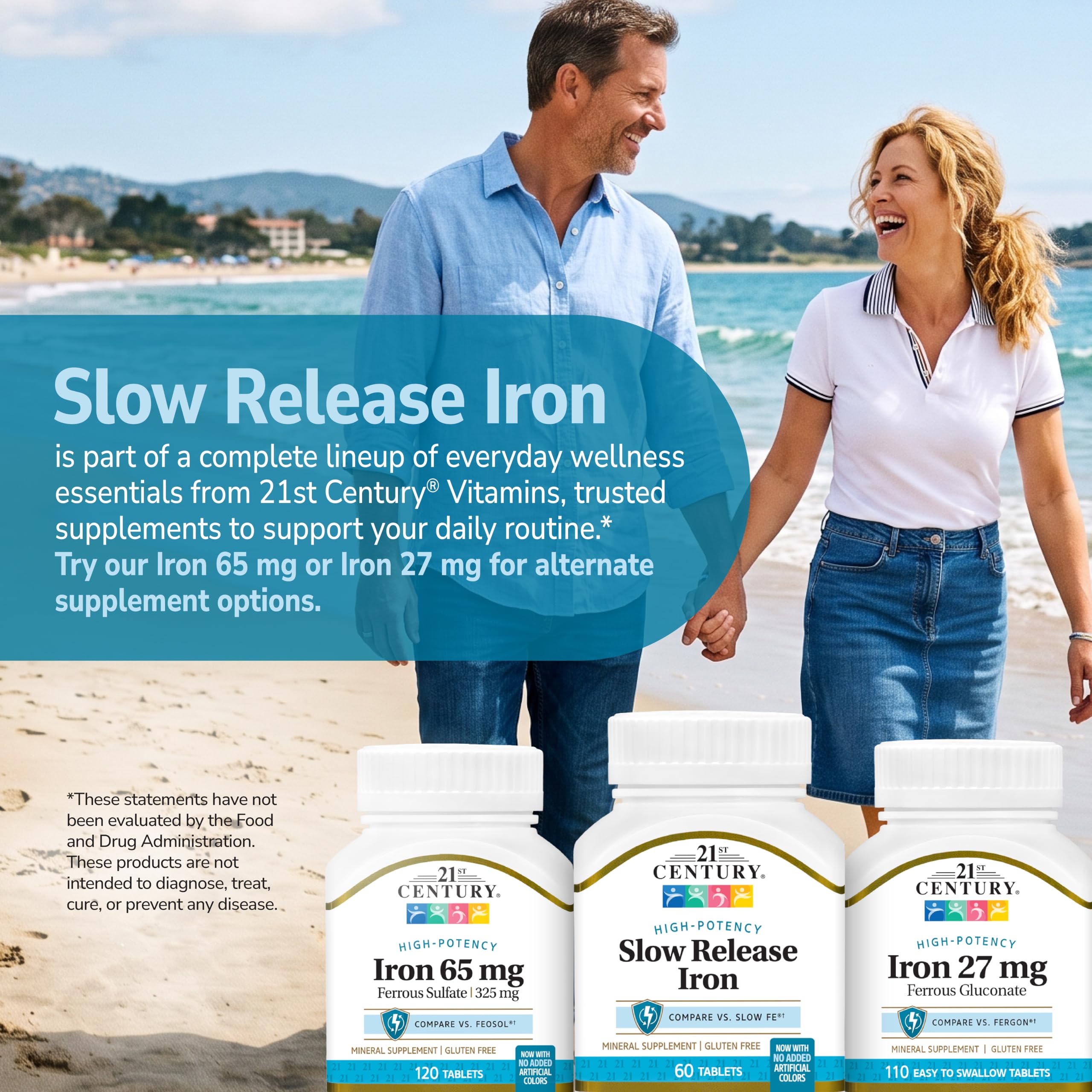 One tablet daily 60 count iron supplement 45mg