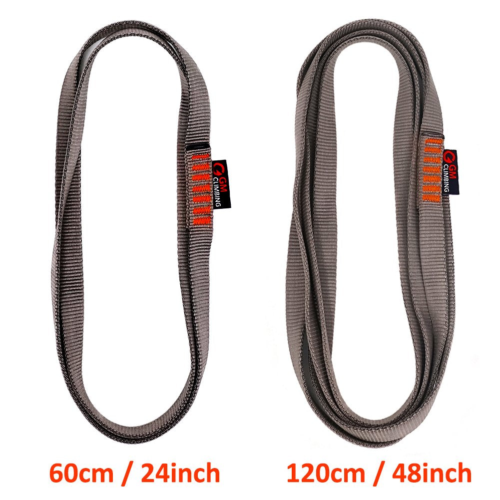 Outdoor climbing gear organization sling gray