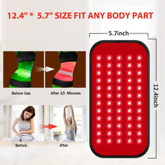 Large area GMOWNW red light pad 5.7 x 12.4 inches worn on body