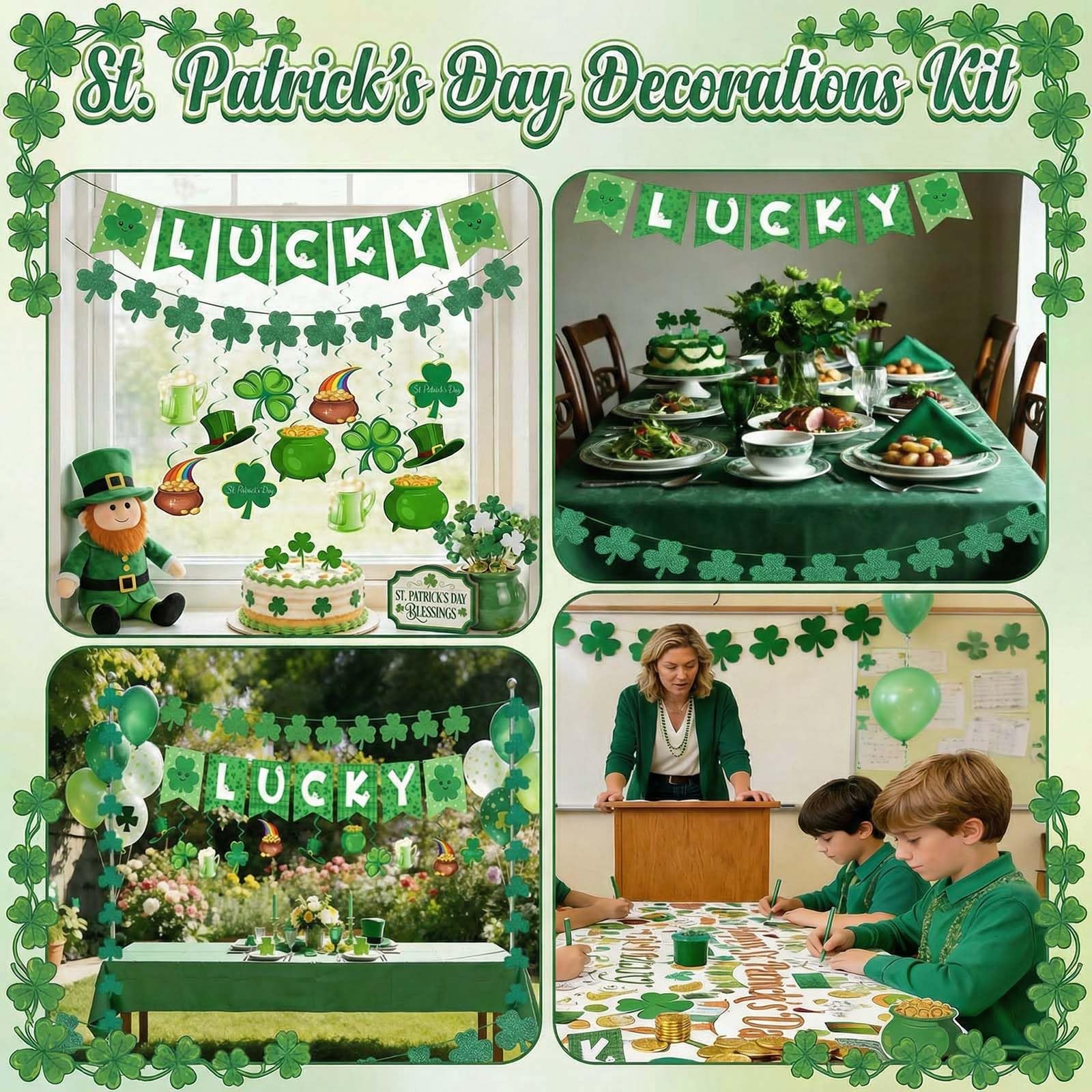 Go Ho 29Pcs St Patricks Day garlands image