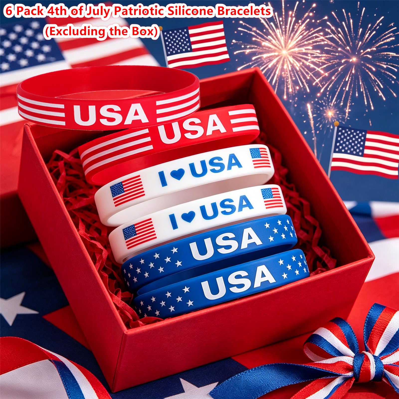 Unisex bracelets for women and men patriotic accessories