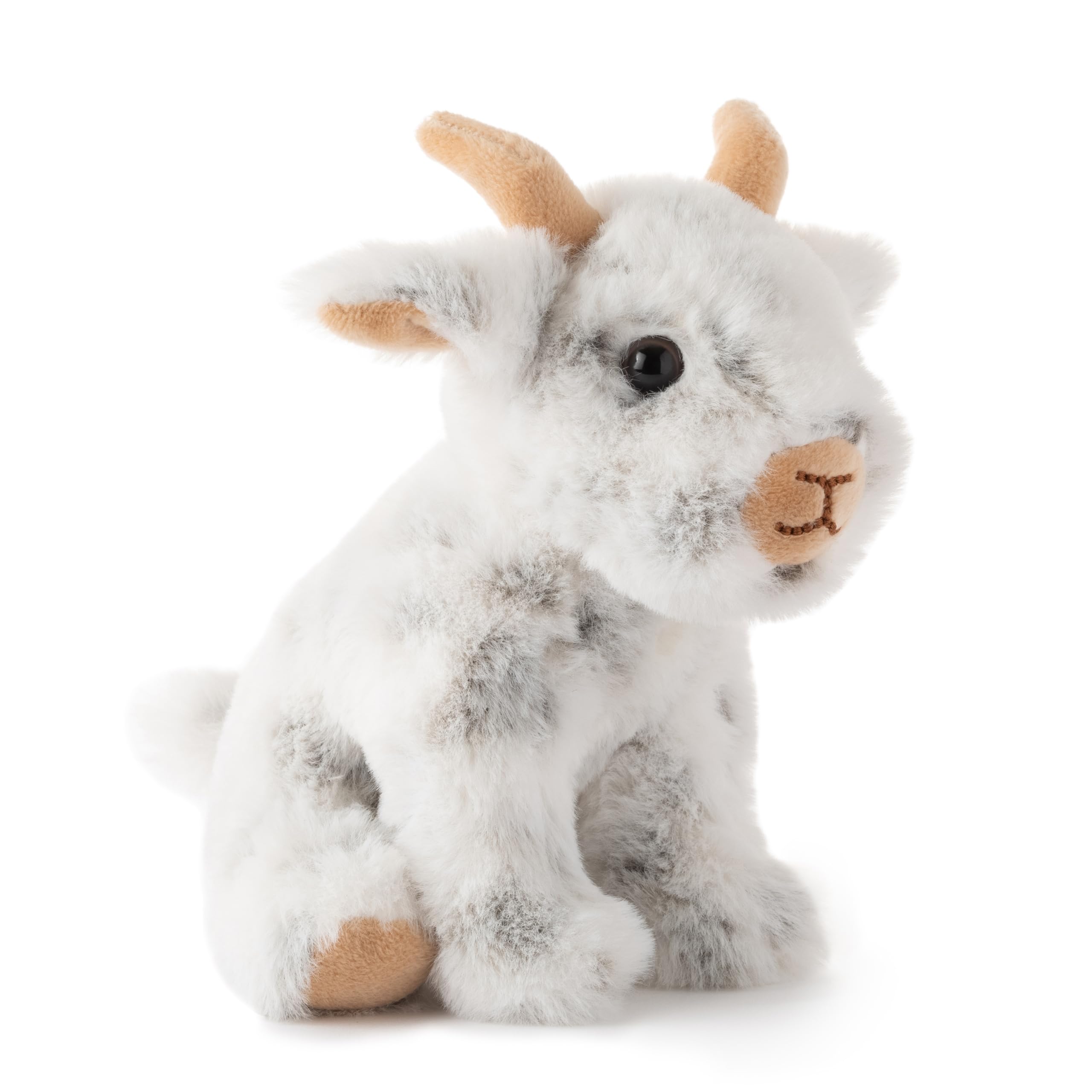 Goat stuffed animal plushie horns arched and ears