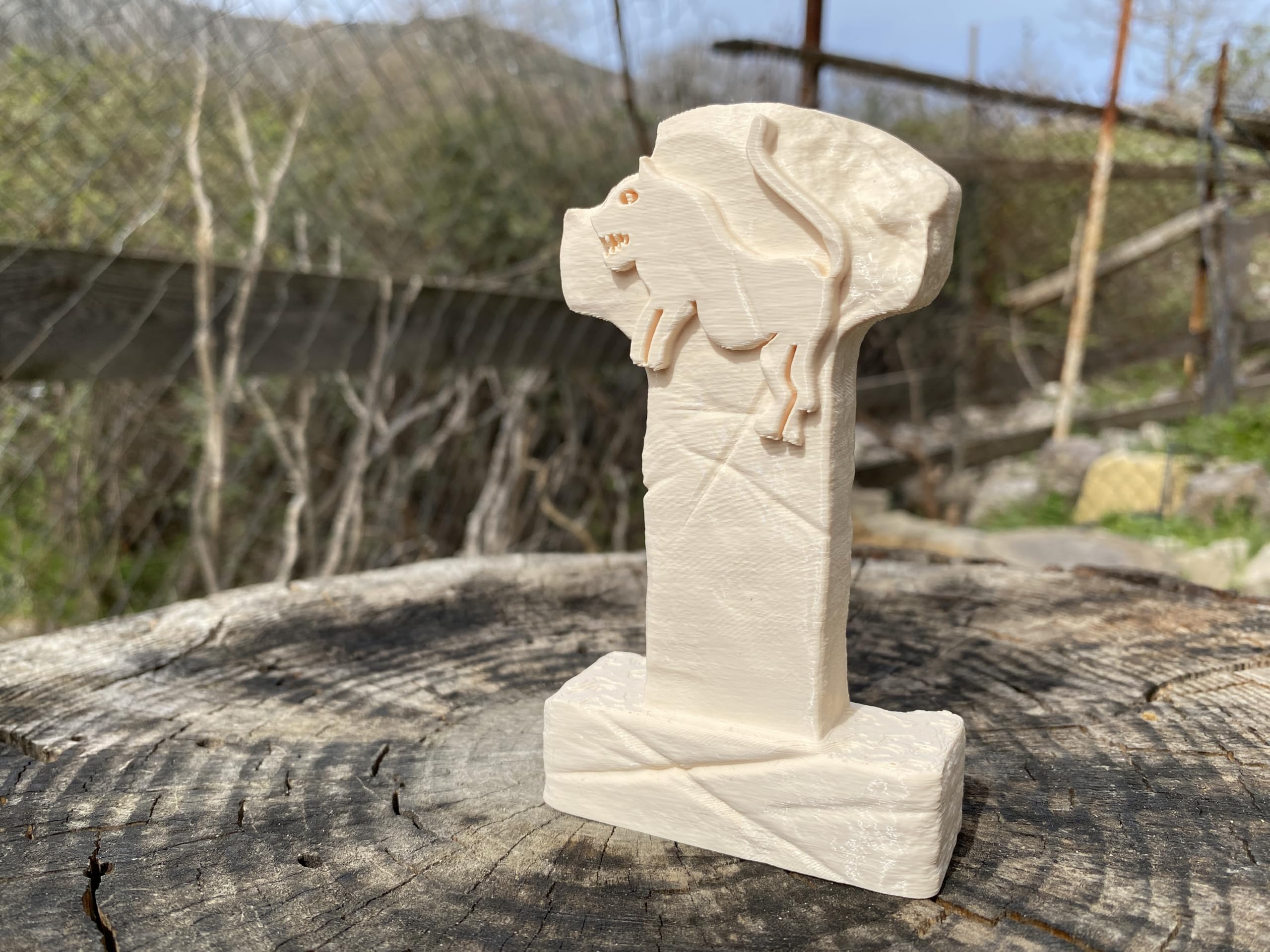 Gobeklitepe pillar detail on artifact replica