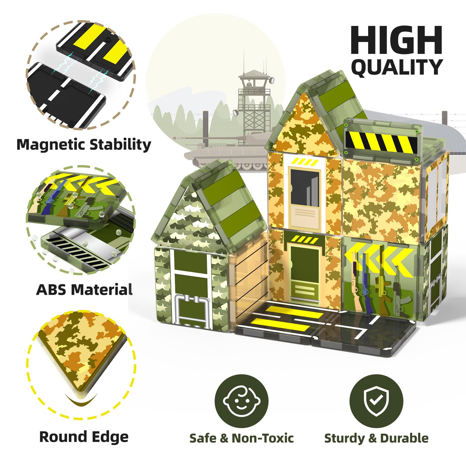 gobidex army building tiles with durable ABS construction