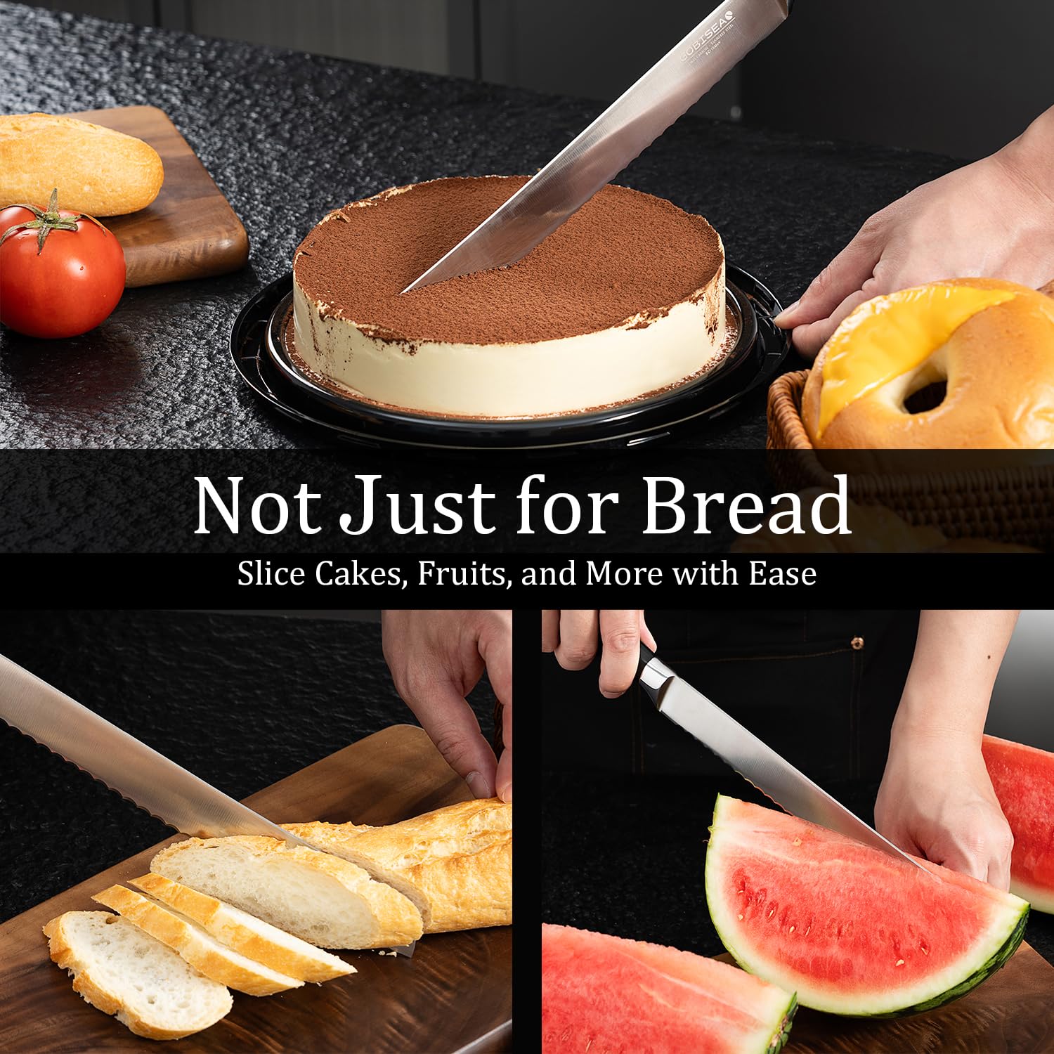 GobiSea stylish packaging ideal as gift bread knife