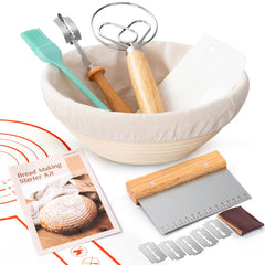 GobiSea sourdough starter kit with 9 inch round banneton basket