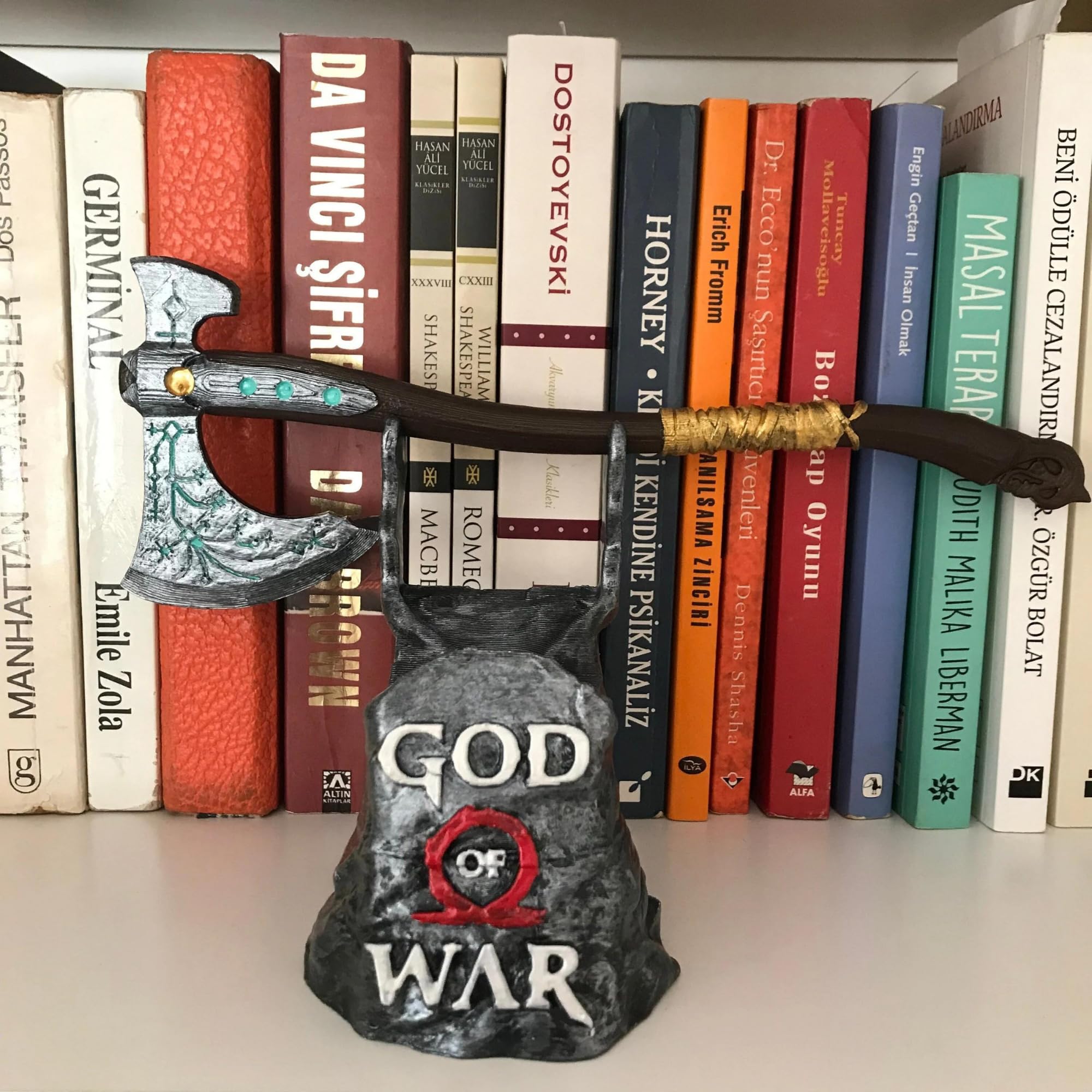 God Of War Axe Controller Stand piece 7 assembled display