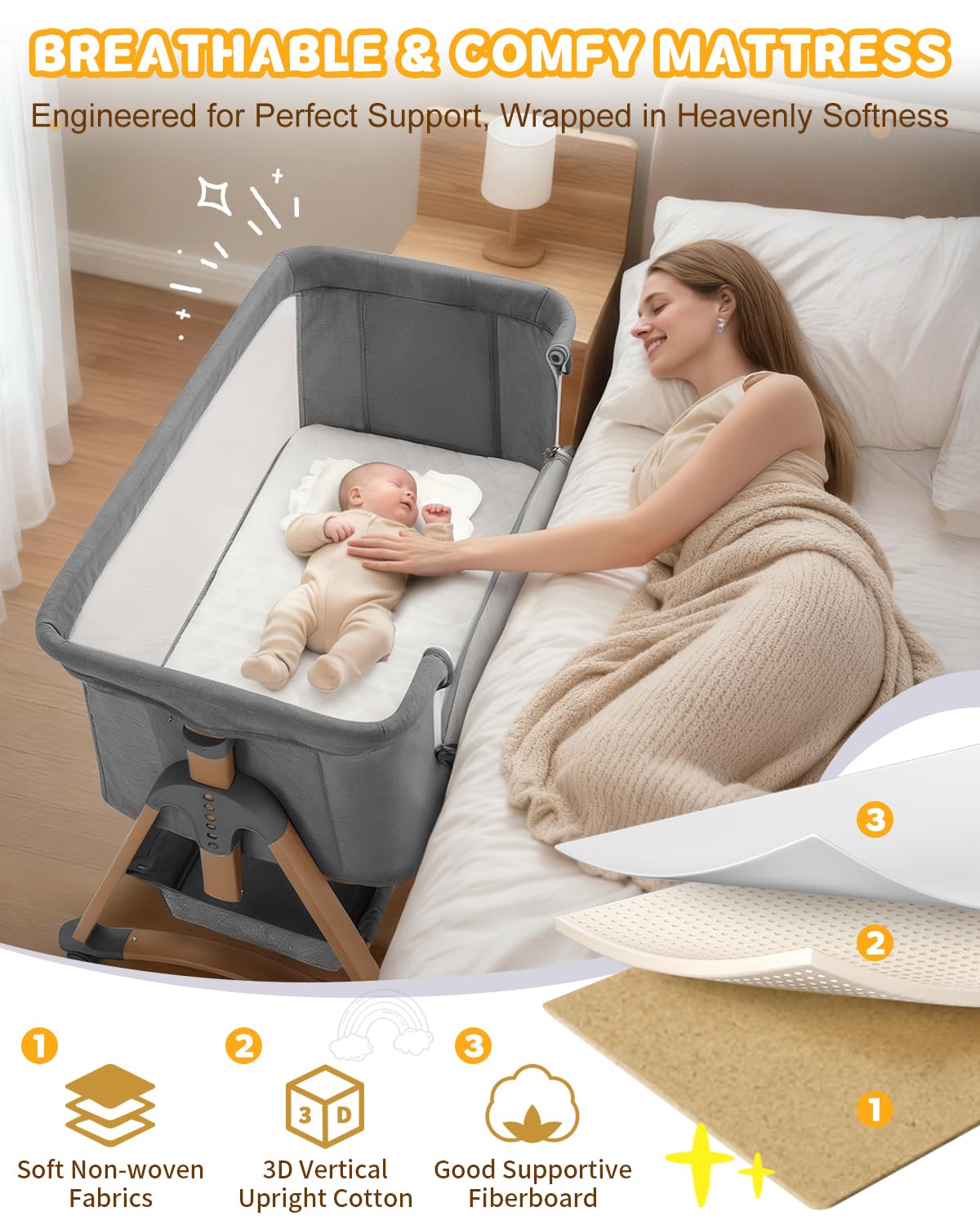 Under-crib storage with wheels for mobility