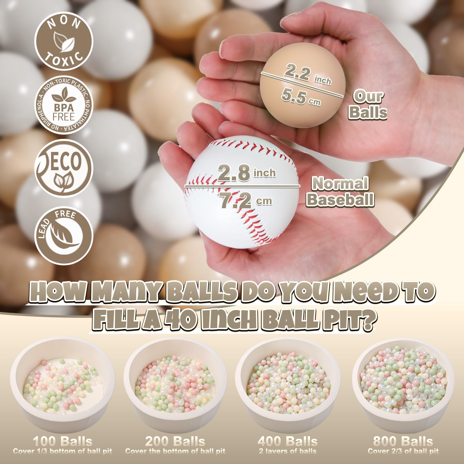 GOGOSO ball pit balls 2.15inch home use pack