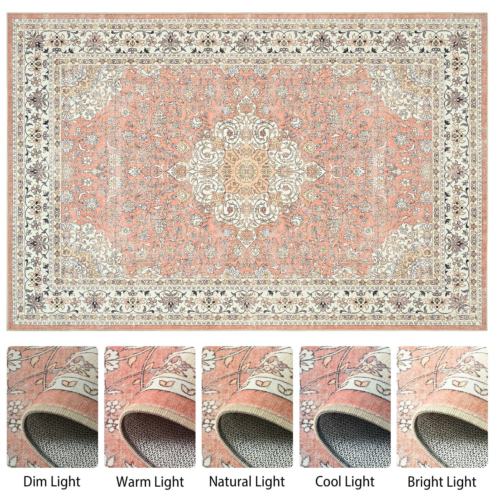 Non-slip backing rug 8x10 indoor