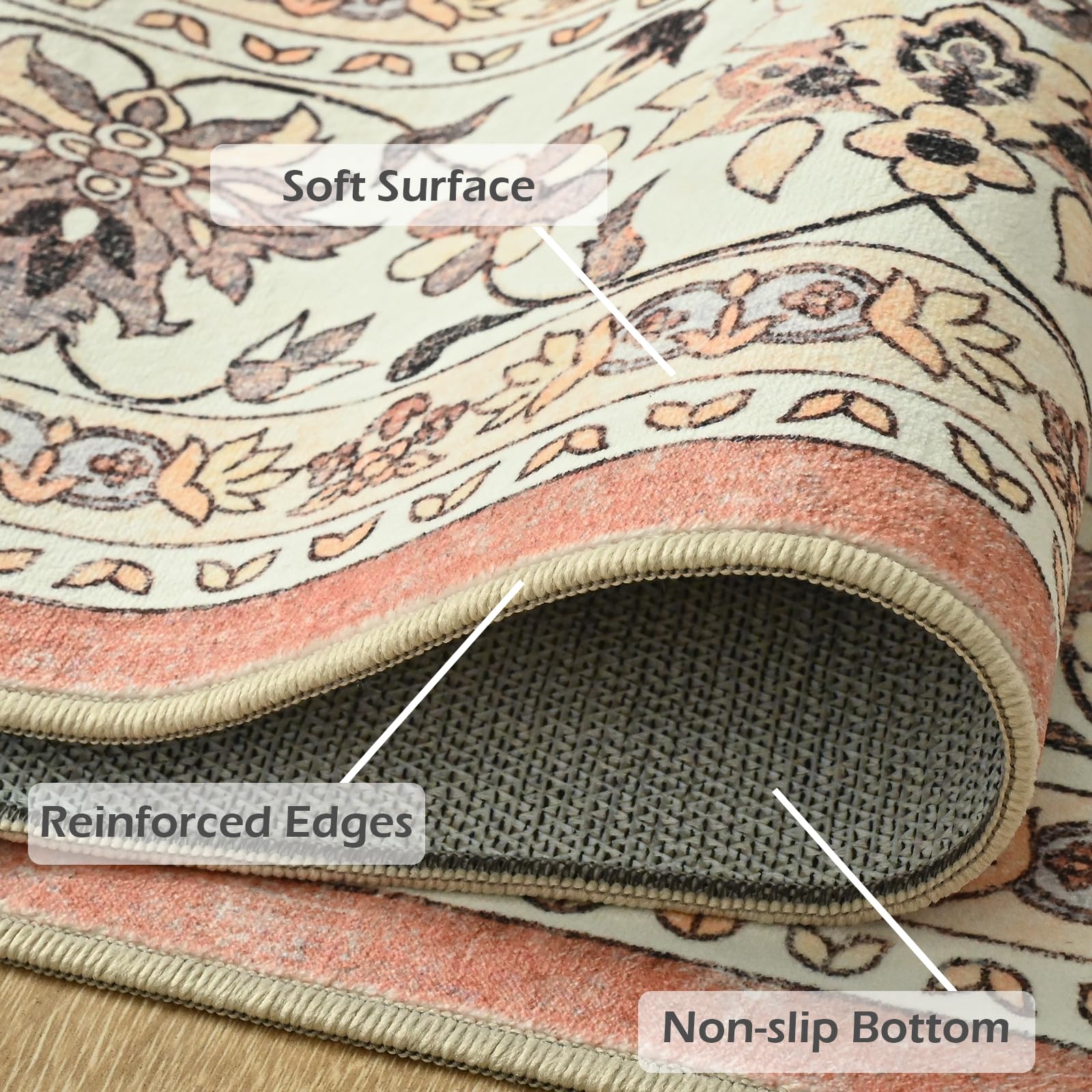 Goideal rug 8x10 low pile for kitchen entryway