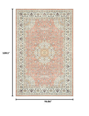 Dusty rose indoor rug 8x10 non-slip backing