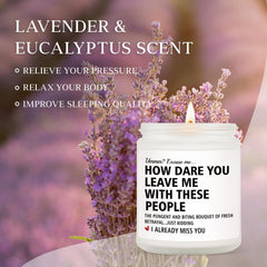 Going away gift for friends coworkers lavender candle
