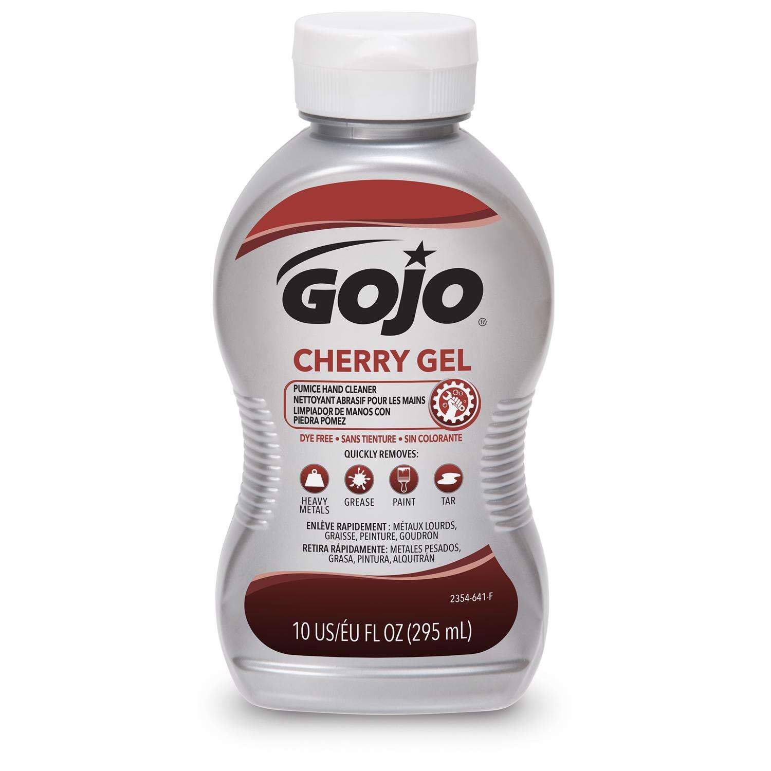 GOJO Cherry Gel Pumice Hand Cleaner 10oz bottle
