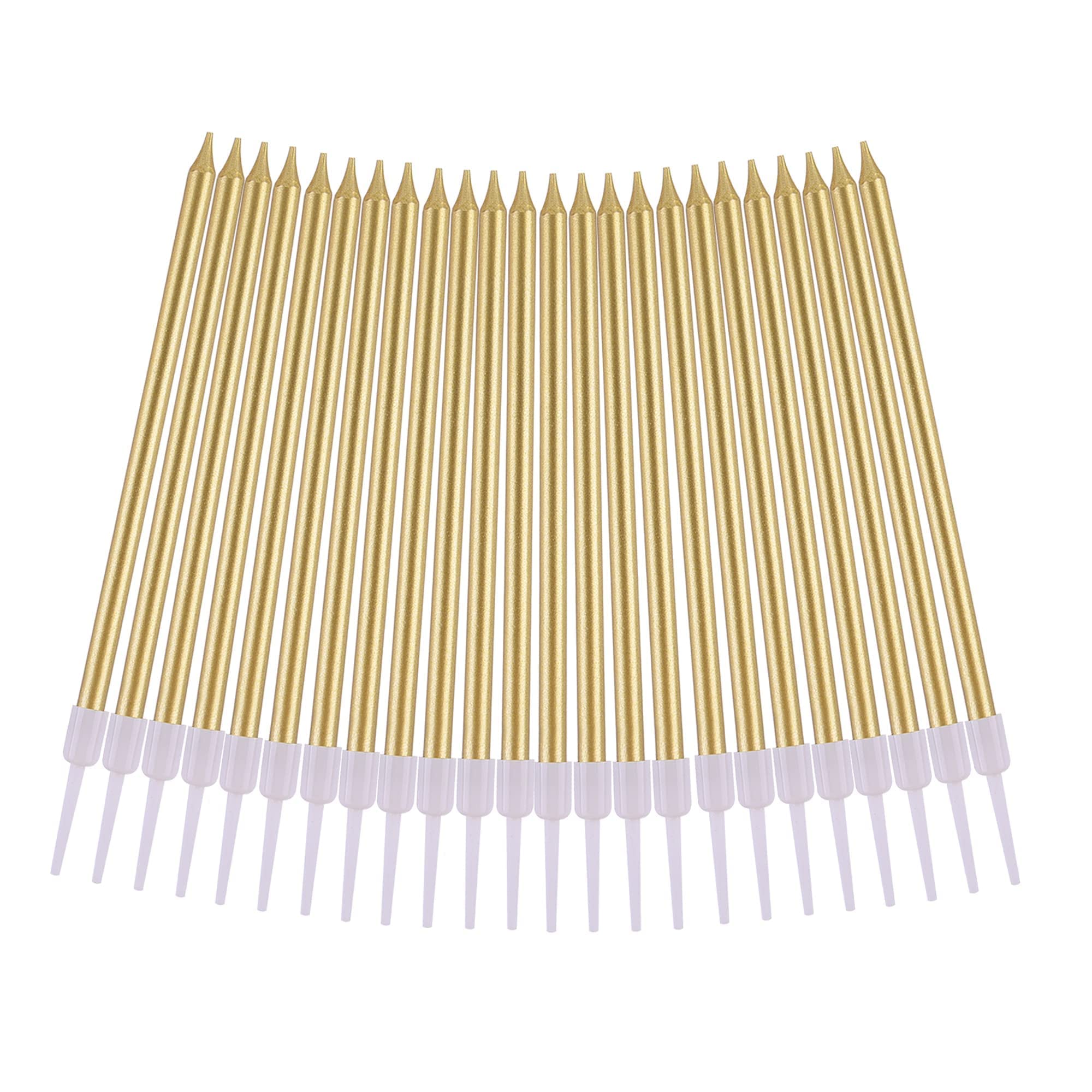 Gold birthday candles for weddings and parties