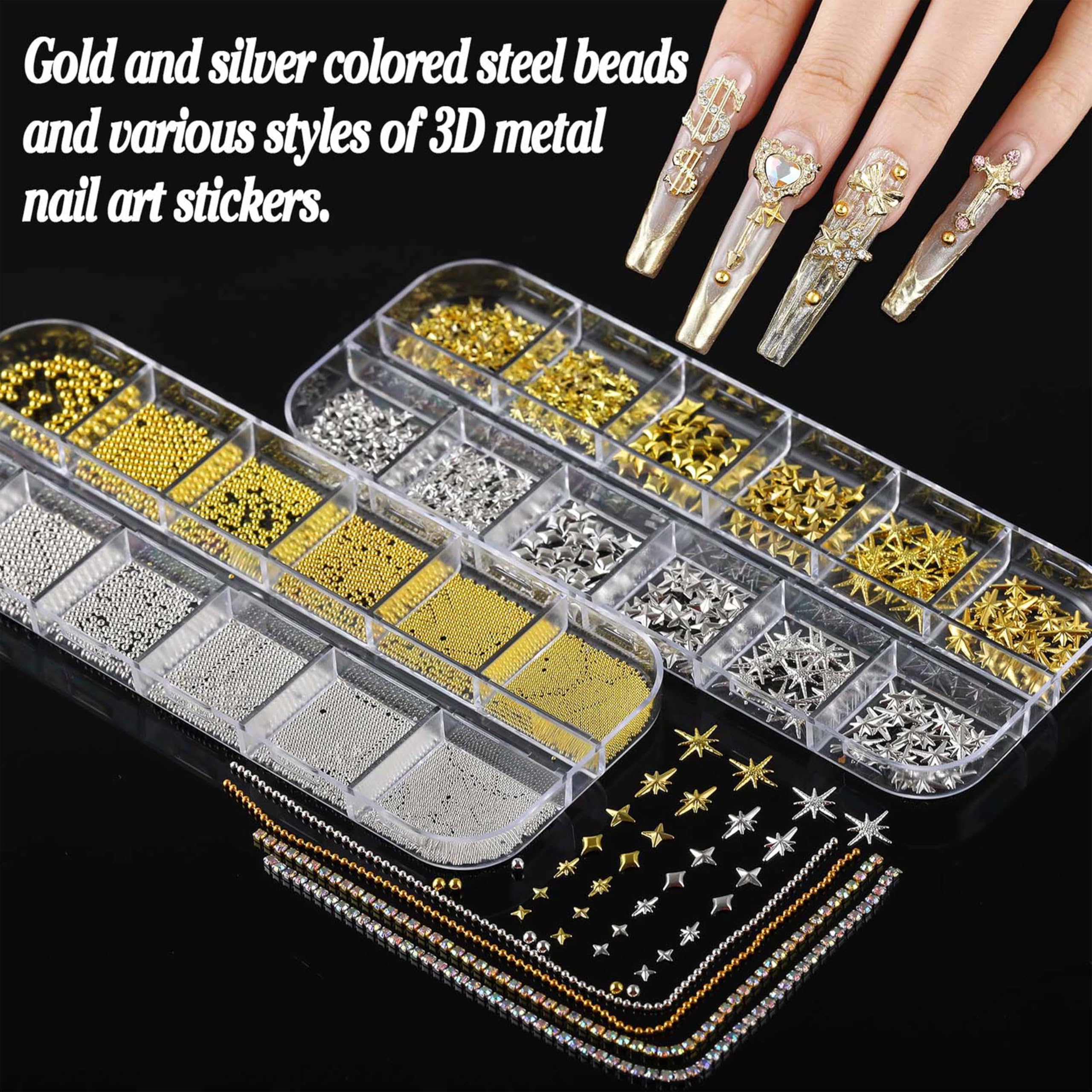 Tarnish-resistant gold charms detail