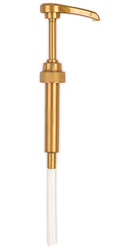 Gold Coffee Syrup Pump compatible with Torani 750ml bottles