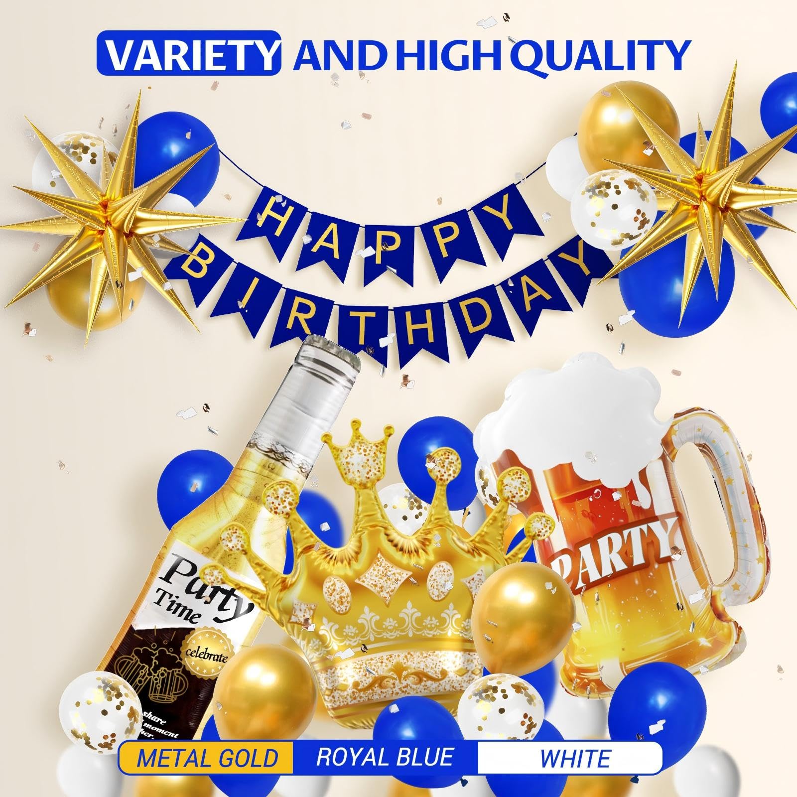Gold confetti balloons 12inch included