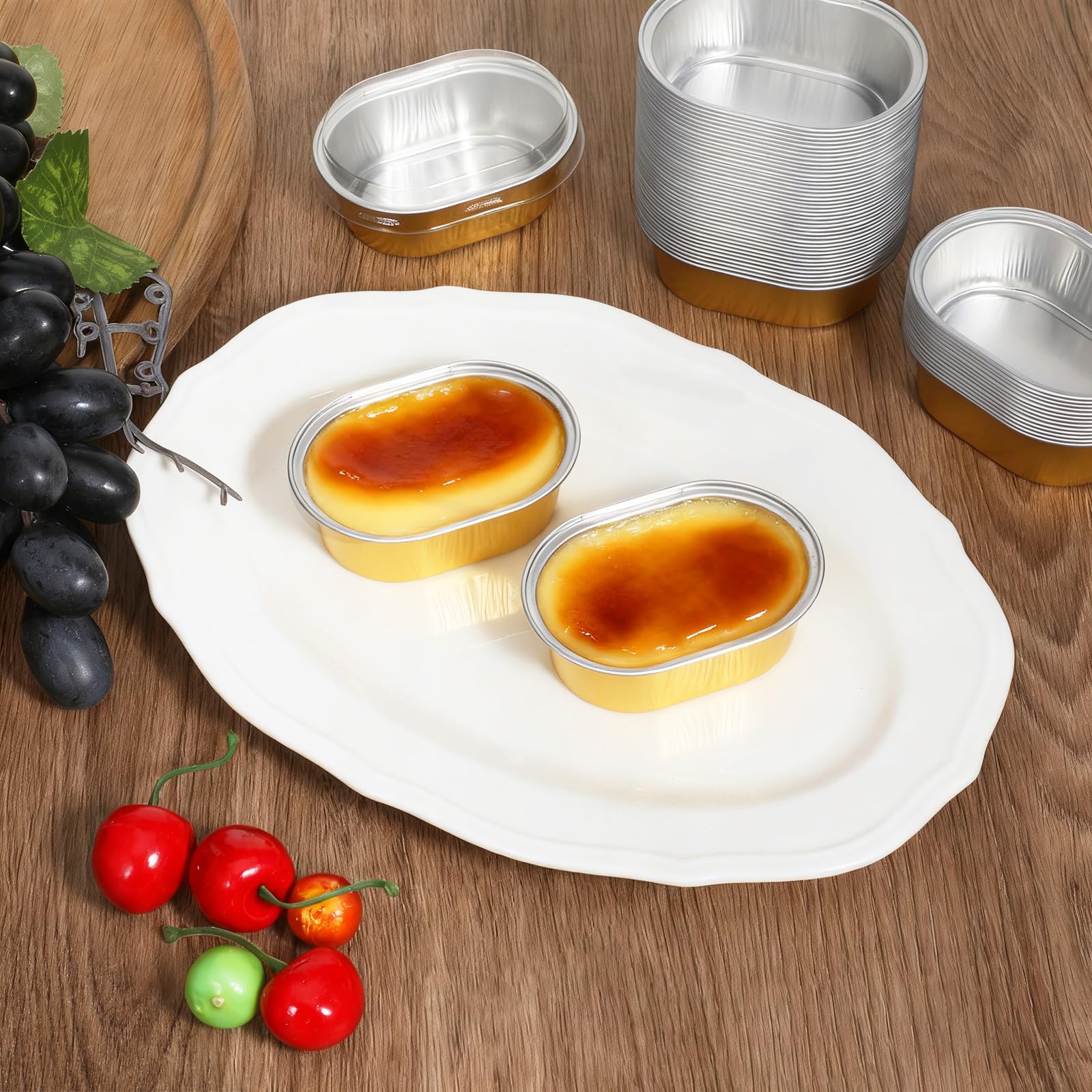150 disposable bake cups with lids for desserts LIQWEI