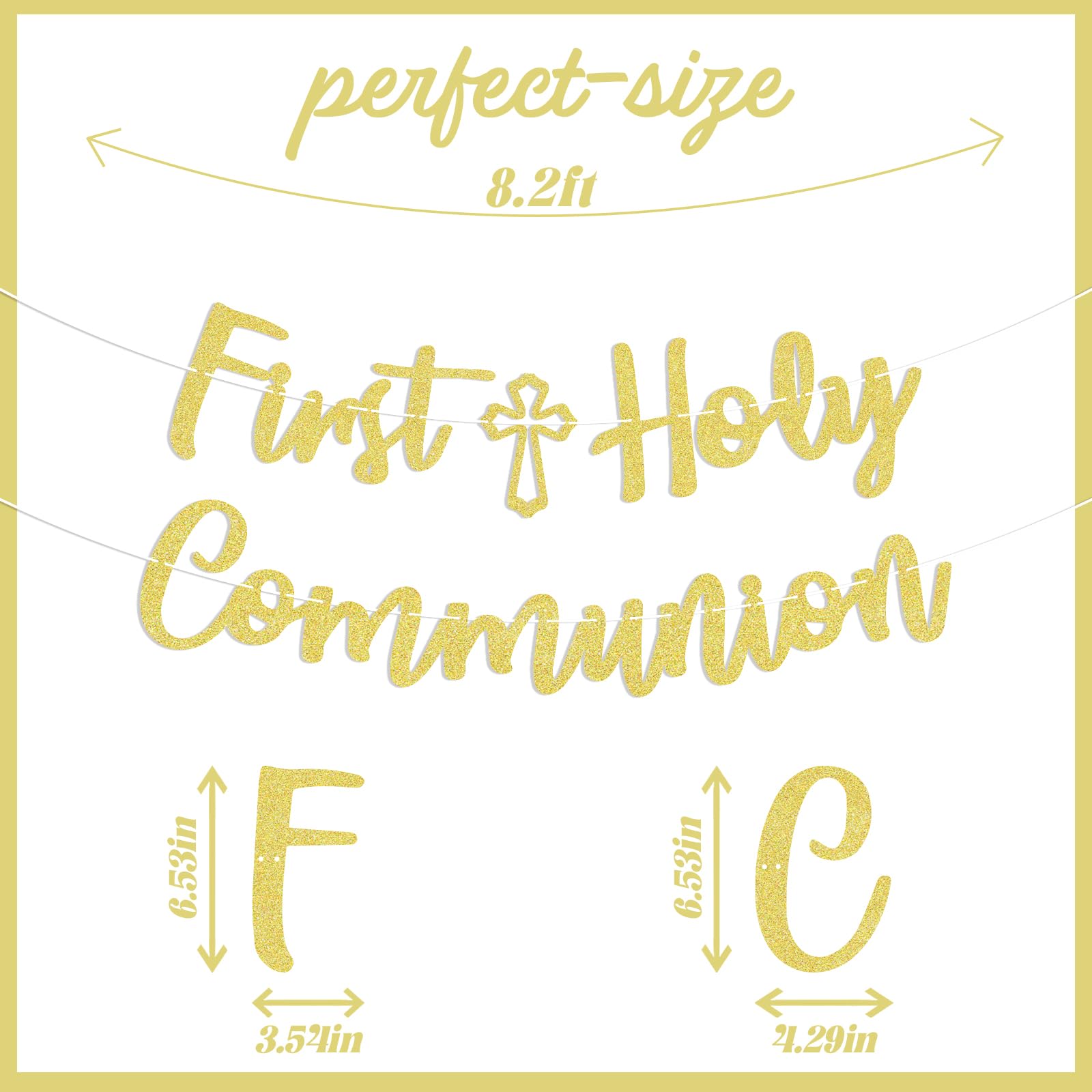 First Holy Communion banner letters 4-6 inches