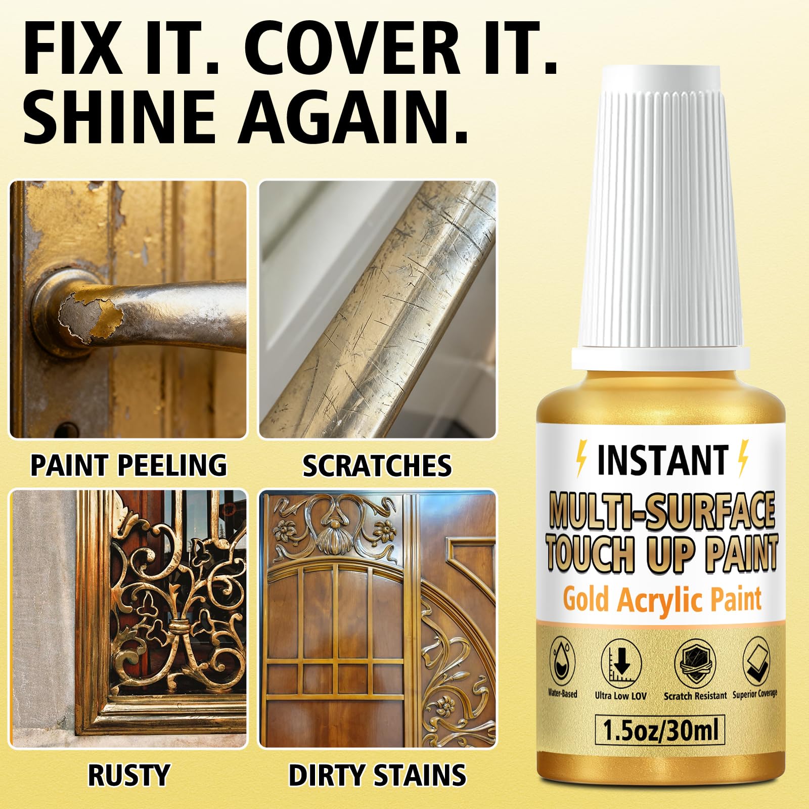 30ml Vigorder gold leaf paint packaging