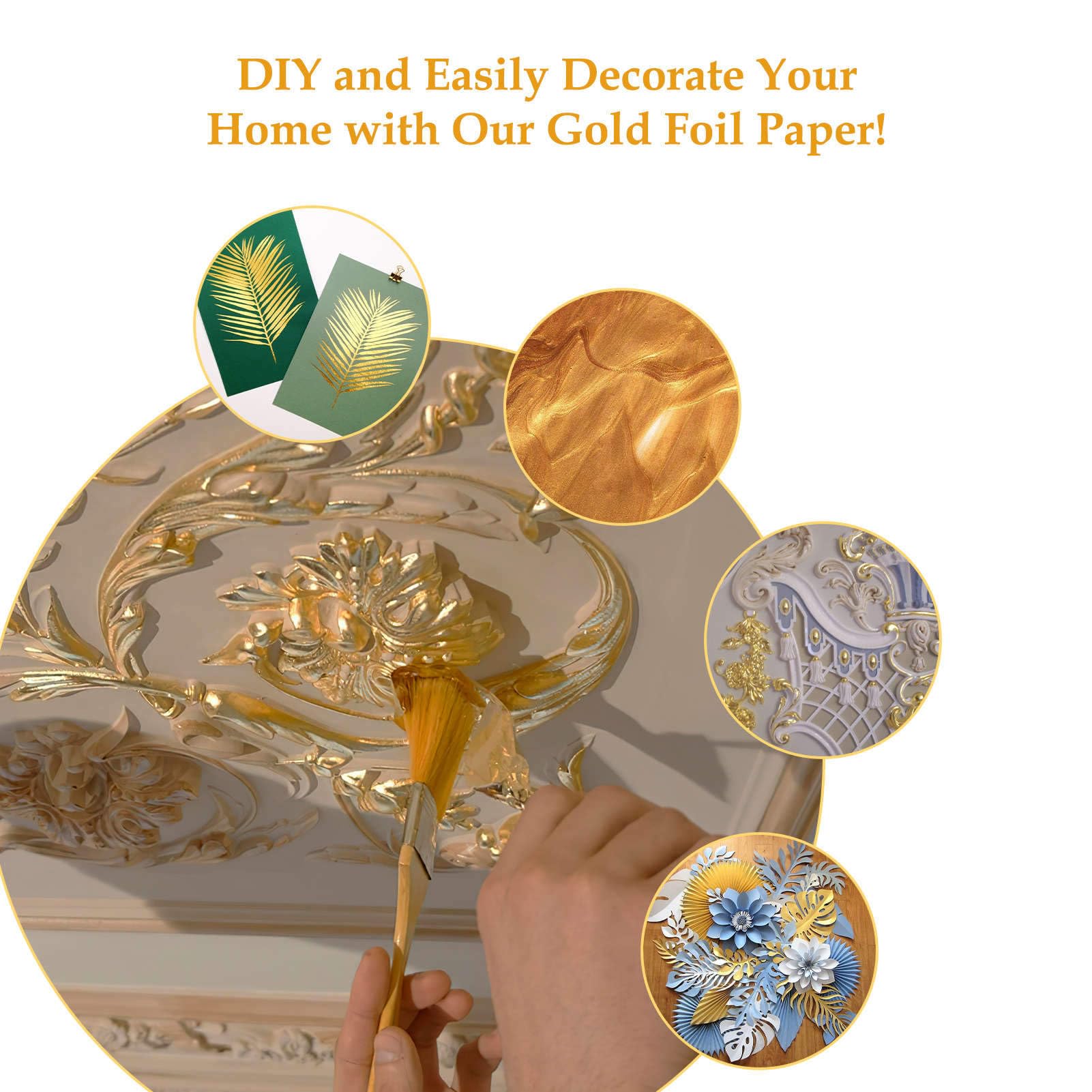 gold leaf sheets for diy art and home decor