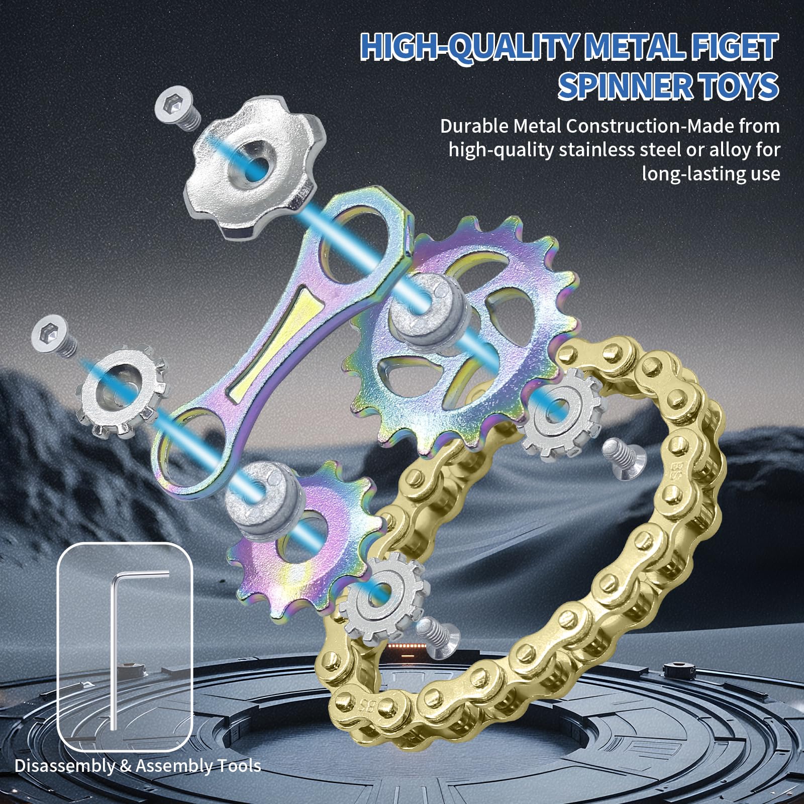 Office desk toy metal fidget spinner cool gadgets image