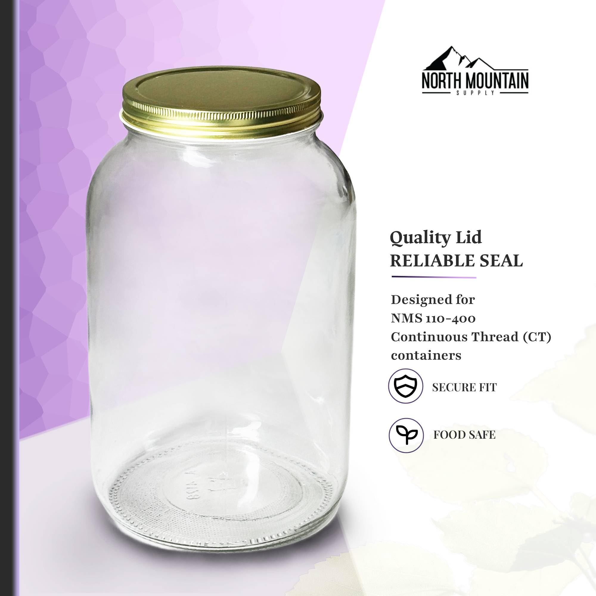 110-400 continuous thread lid close up