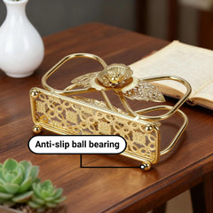Gold coated stainless steel napkin holder
