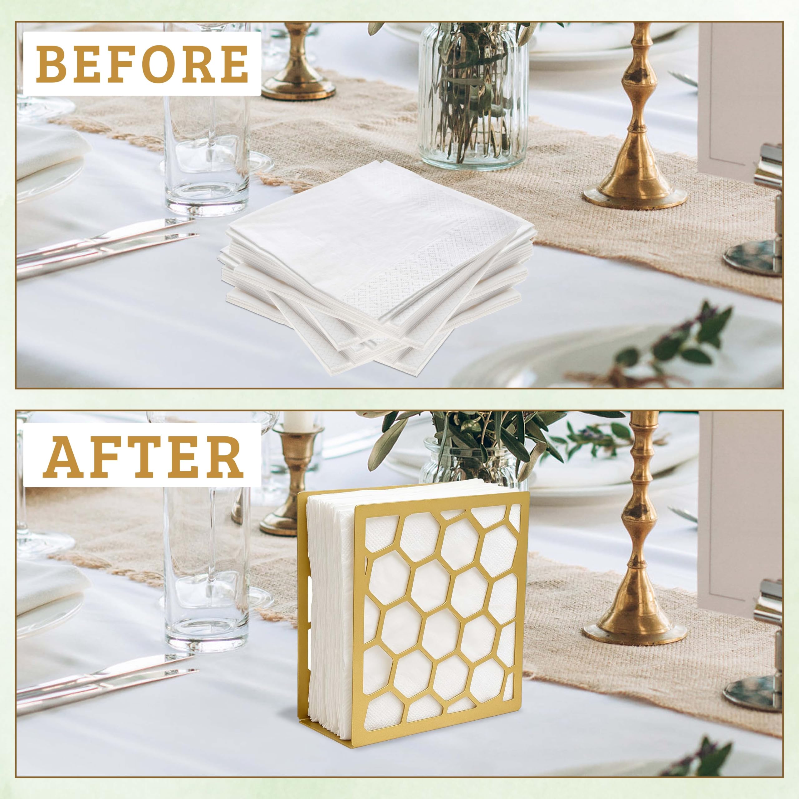 Napkin holder suitable for cocktails and paper napkins