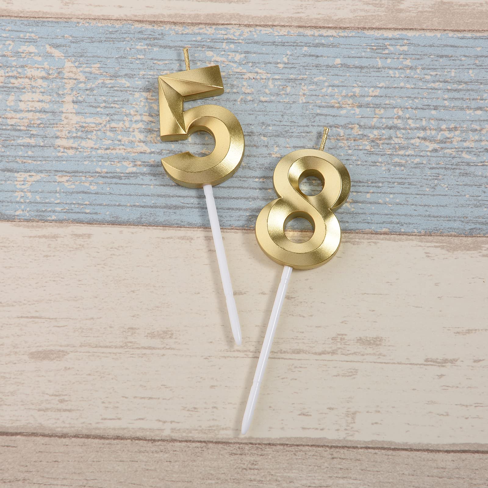 Gold number 85th cake topper for celebrations