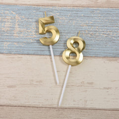 Gold number 85th cake topper for celebrations