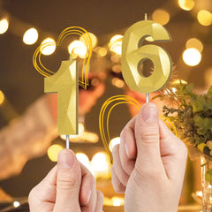 Digits 0-9 for customizable birthday candles