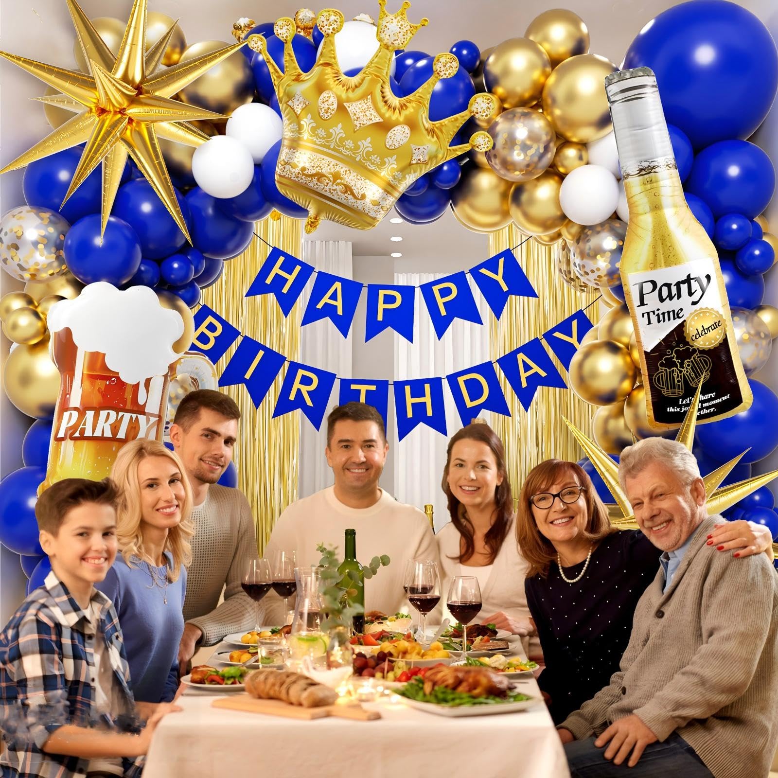Gold star balloons 22inch included