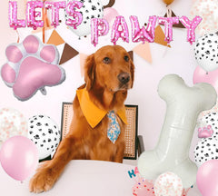 gold triangle pull flag and gold happy birthday flag included