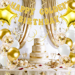 Golden birthday sash accessory for party