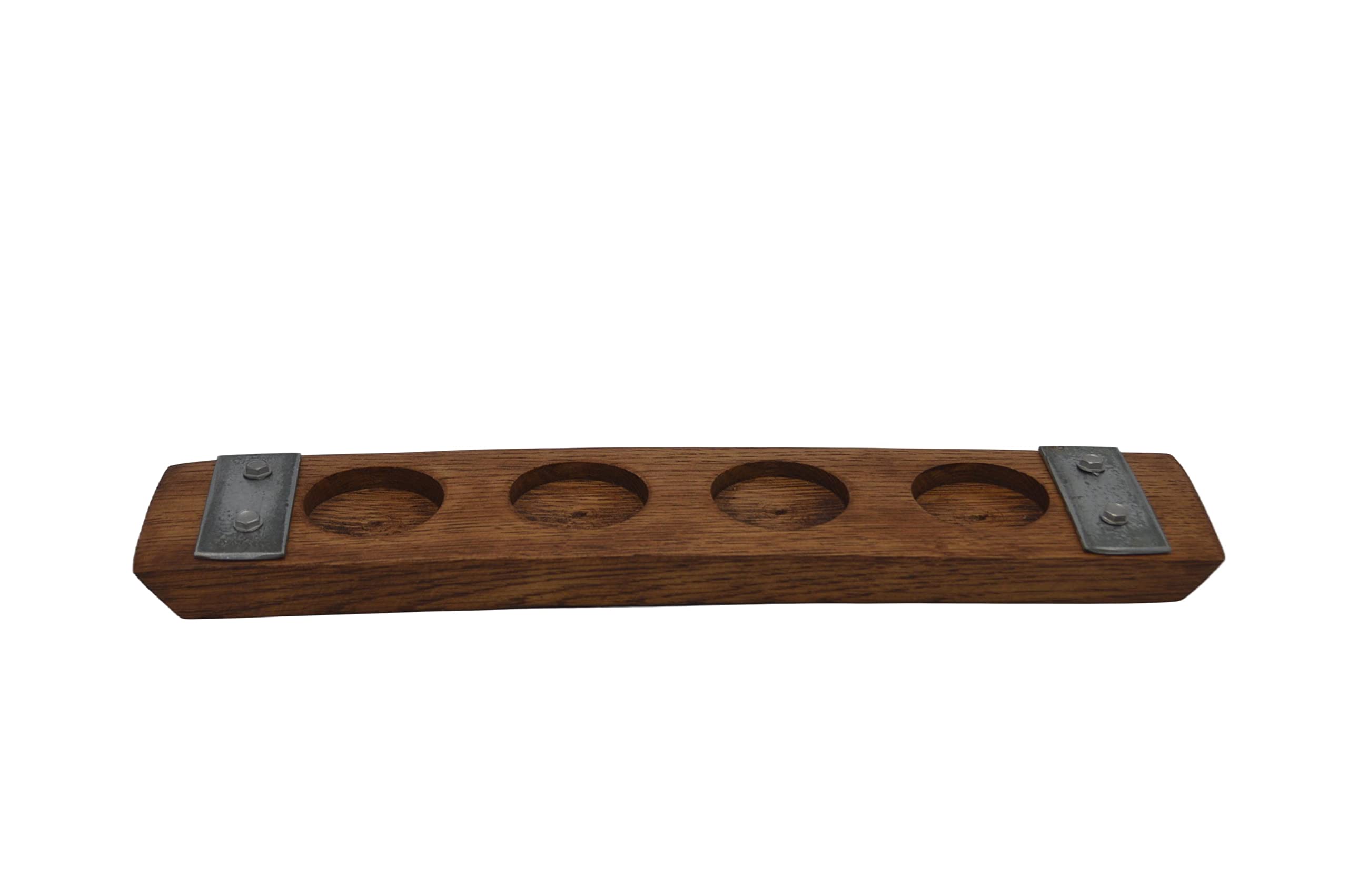 Golden Oak stained whiskey flight board