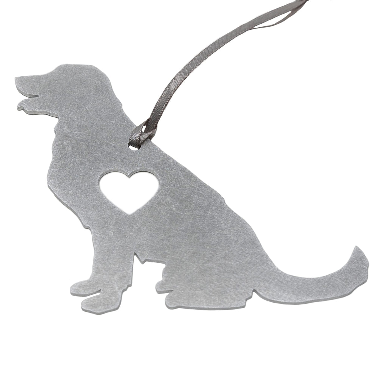 Golden Retriever Christmas Ornament aluminum 4x3.3 inches matte finish