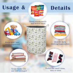 45L capacity golf laundry basket with black waterproof interior