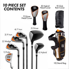 Lightweight stand bag with backpack straps and rain cover Golfgen set
